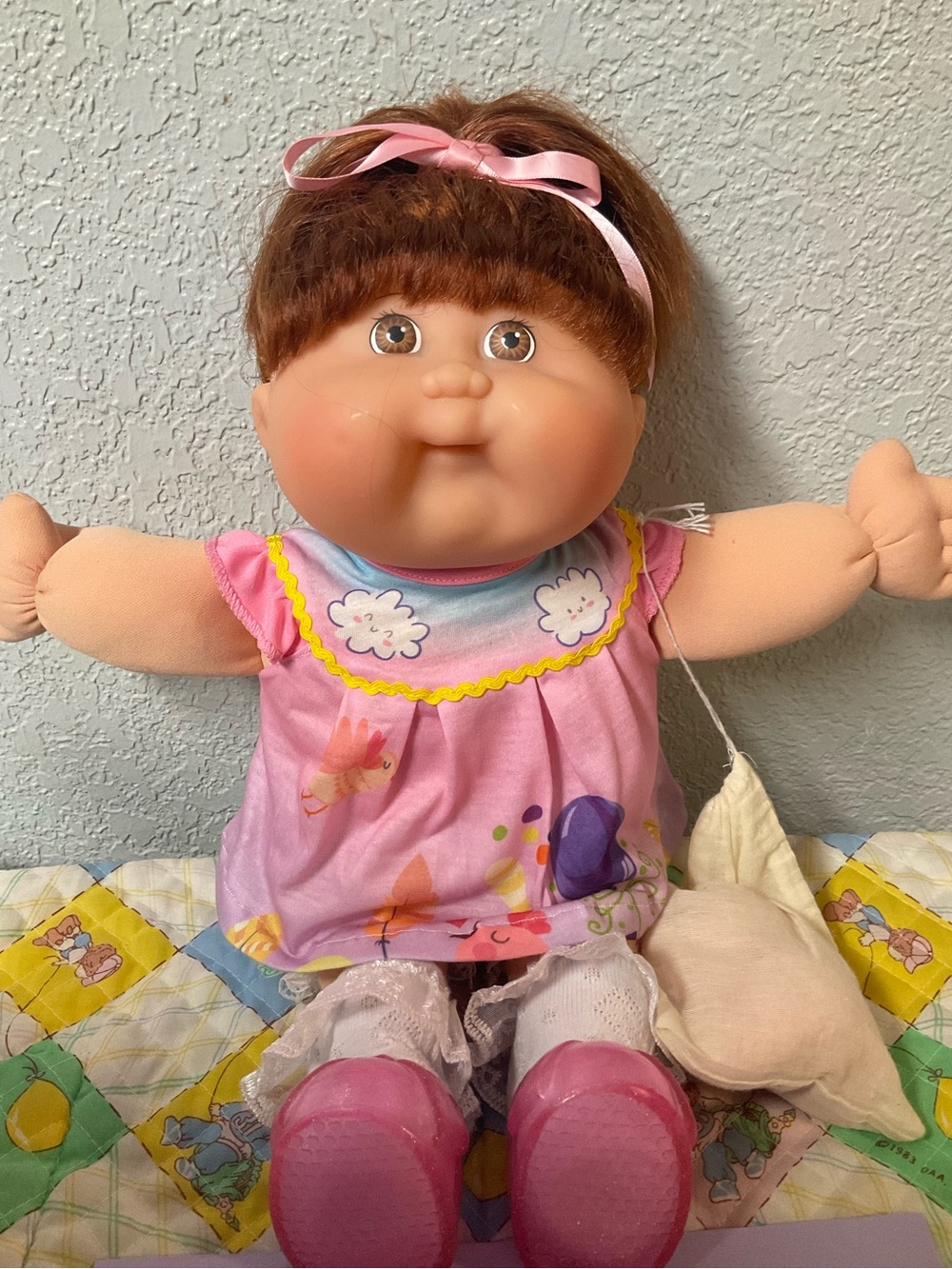 Vintage Cabbage Patch Kid Girl HTF Mattel CK17 Auburn Cornsilk Hair Brown Eyes